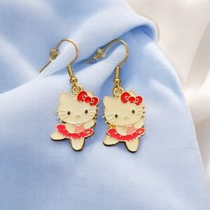 NEW HELLO KITTY Ballerina Earrings - Hypoallergenic